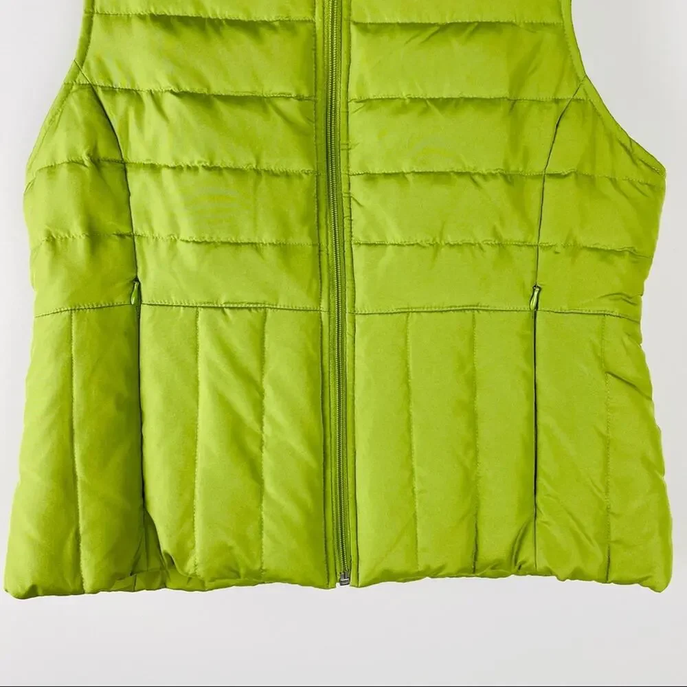 Kenneth Cole green down quilted puffer full zip vest